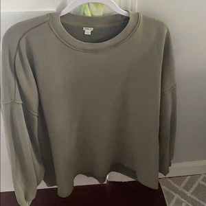 Green Aerie Cropped Large Lounge Sweatshirt